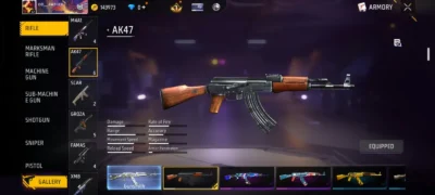 AK47 Free Fire gun