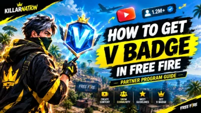 how to get v badge in free fire
