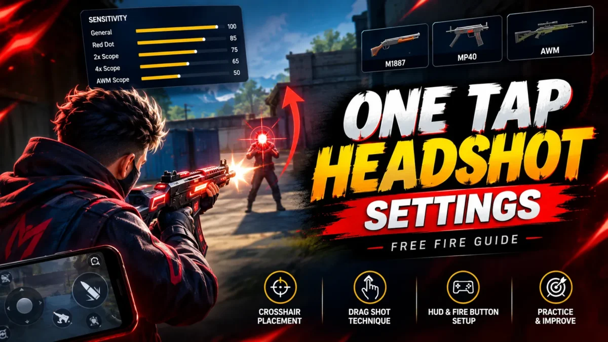 one tap headshot settings free fire